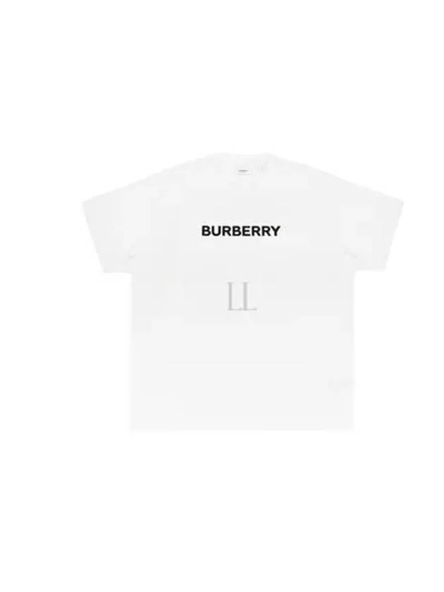 Logo Print Short Sleeve T-Shirt White - BURBERRY - BALAAN 2