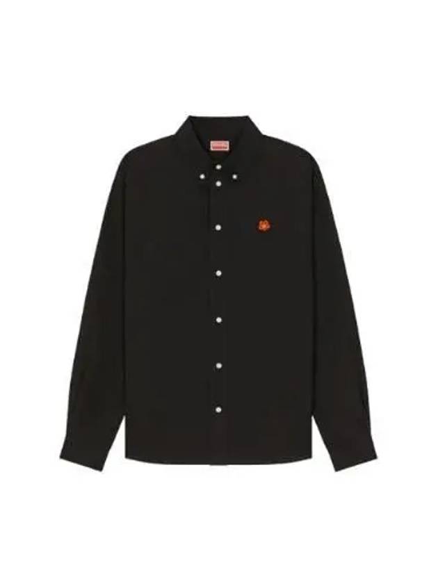 Boke Flower Casual Long Sleeve Shirt Black - KENZO - BALAAN 2