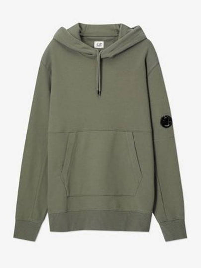 Logo Patch Drawstring Hoodie Green - CP COMPANY - BALAAN 2