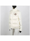 Logo Patch Knit Padded Zip-up Jacket White - MONCLER - BALAAN 4