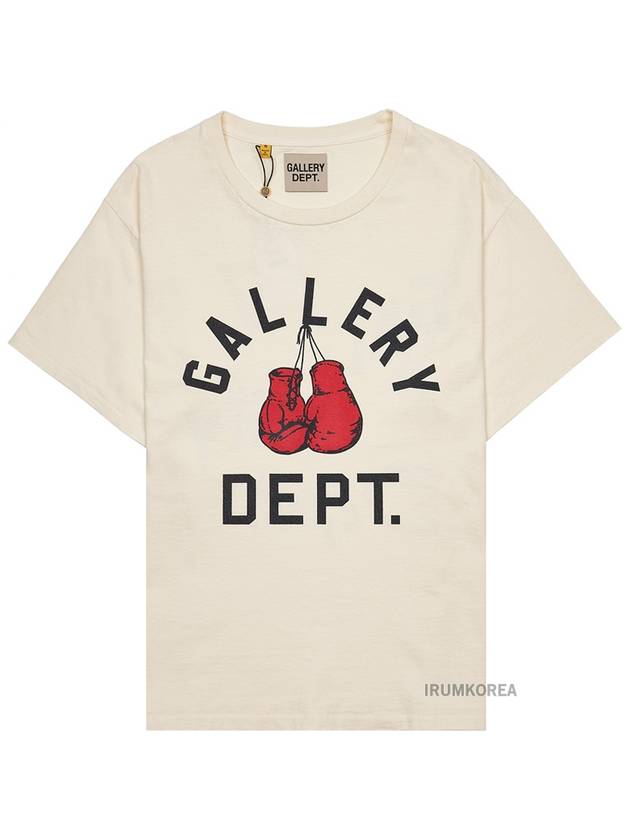 Boxing Merch Short Sleeve T-Shirt Cream - GALLERY DEPT. - BALAAN 3