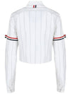 Cropped striped shirt FLL183OF0660 - THOM BROWNE - BALAAN 4