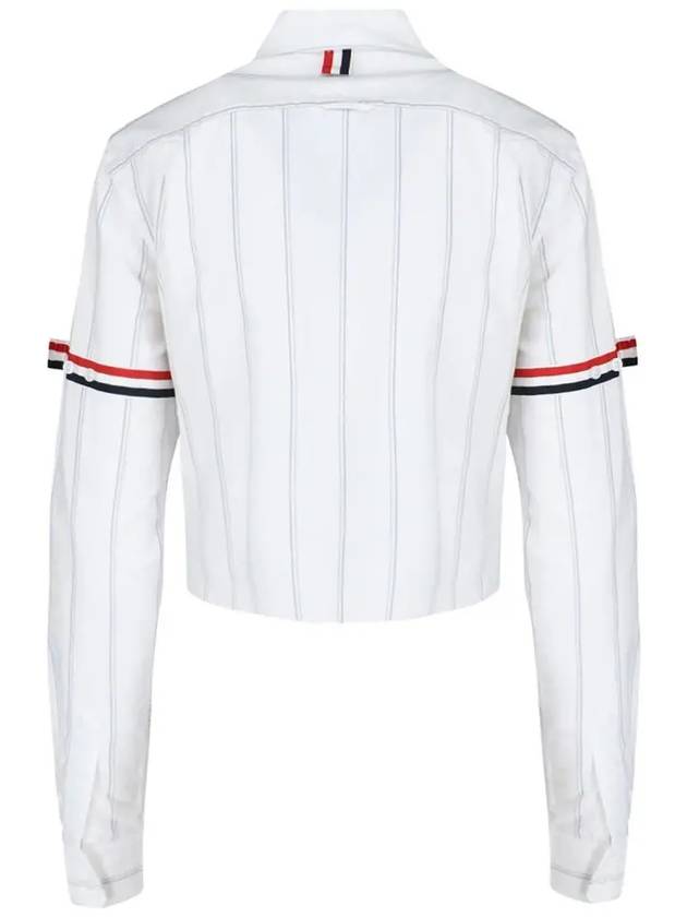 Cropped striped shirt FLL183OF0660 - THOM BROWNE - BALAAN 4