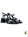 Twins Open Toe Leather Sandal Heels Black Blue - CAMPER - BALAAN 2