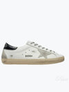 Men's Black Heel Tab Metal Stud Lettering Superstar Low Top Sneakers White - GOLDEN GOOSE - BALAAN 2