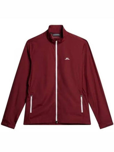 Men's Ash Light Packable Jacket Cabernet - J.LINDEBERG - BALAAN 1