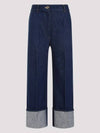 Iconic Wide Leg Jeans Blue - PATOU - BALAAN 2