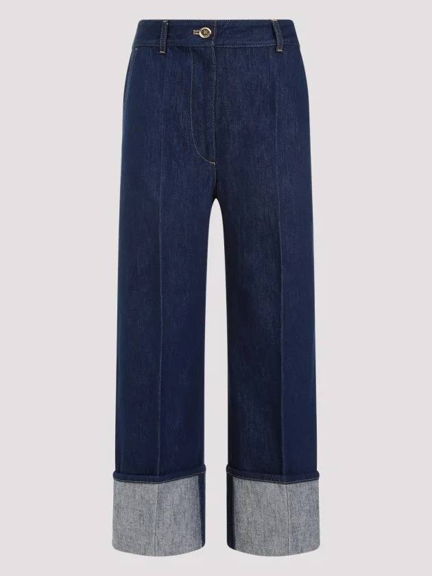 Iconic Wide Leg Jeans Blue - PATOU - BALAAN 2