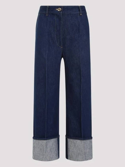 Iconic Wide Leg Jeans Blue - PATOU - BALAAN 2