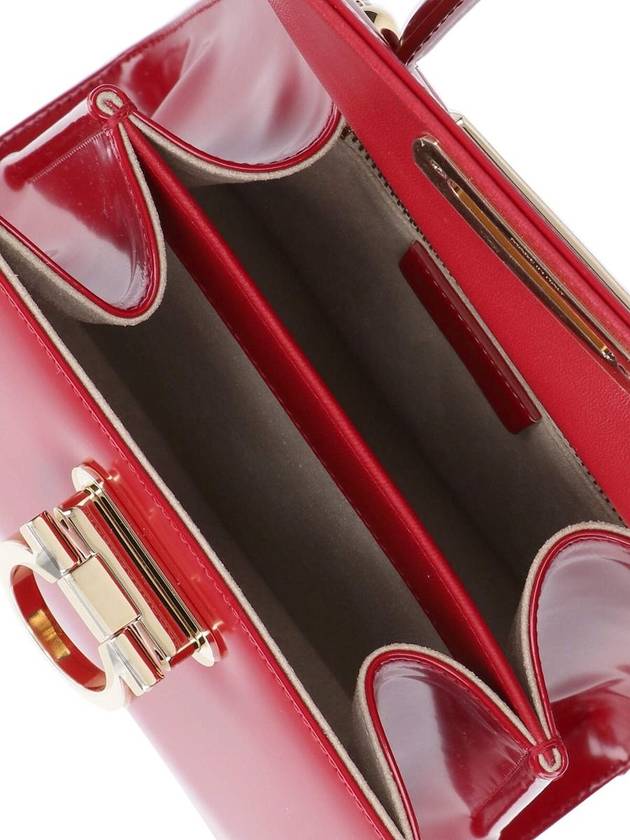 Iconic Top Handle Small Tote Bag Red - SALVATORE FERRAGAMO - BALAAN 5