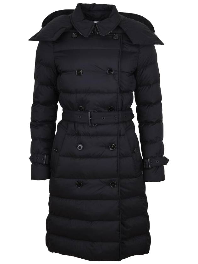 WoMen's Double Breasted Hooded Padded Black - BURBERRY - BALAAN 1