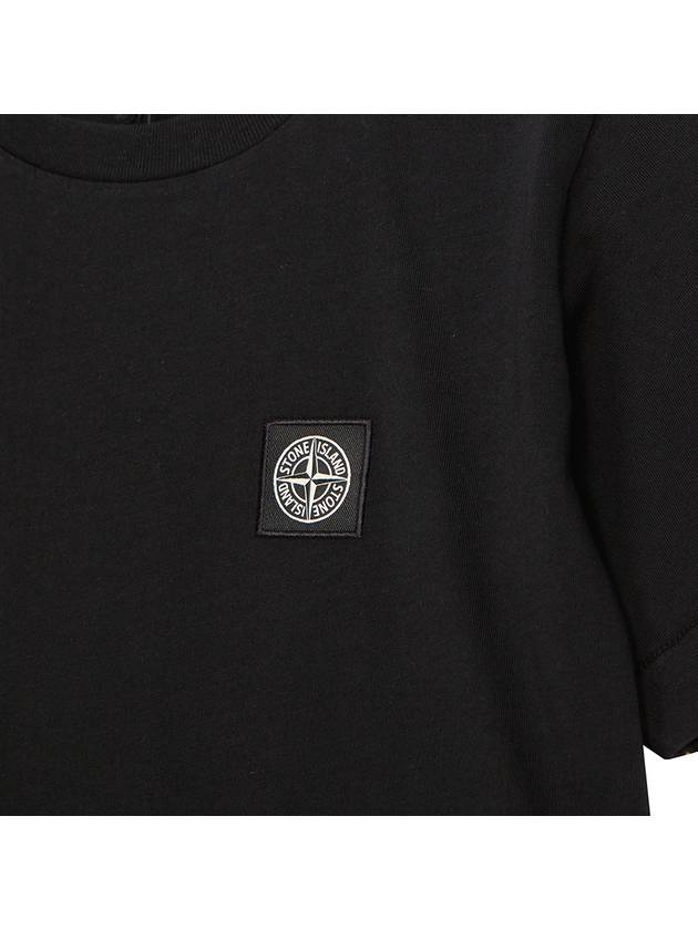 Kids 30/1 Cotton Jersey Short Sleeve T-Shirt Black - STONE ISLAND - BALAAN 5