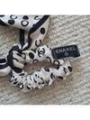 Hair Accessory Silk Twill Ivory Black - CHANEL - BALAAN 4