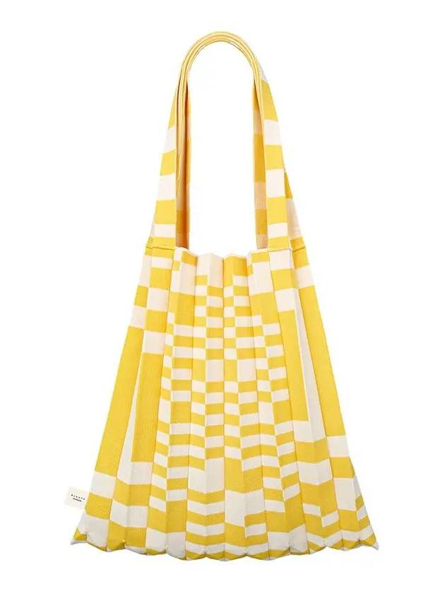 Shoulder bag grid yellow - PLEATSMAMA - BALAAN 5