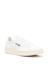 Dallas White Tab Leather Low Top Sneakers White - AUTRY - BALAAN 3