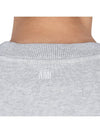 Cotton Heart Logo Sweatshirt Grey - AMI - BALAAN 9