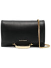 Logo Story Leather Chain Clutch Bag Black - ALEXANDER MCQUEEN - BALAAN 2