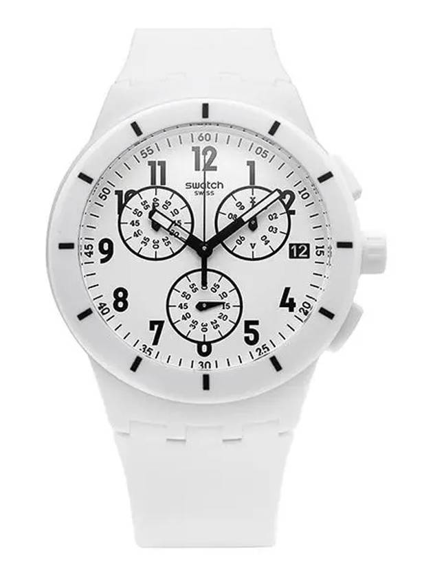 SUSW402 Chrono Plastic TWICE AGAIN Men s Watch Women Urethane - SWATCH - BALAAN 2