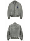 Cotton Blend Bomber Jacket Grey - DIOR - BALAAN 5