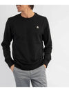 Men's Greyfield Crew Neck Cotton Sweatshirt Black - MOOSE KNUCKLES - BALAAN 4