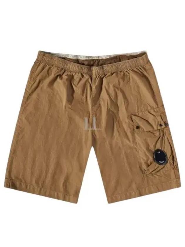 Lens Wappen Nylon Swim Shorts Brown - CP COMPANY - BALAAN 2