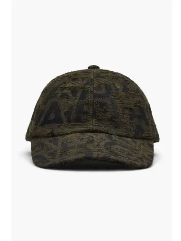 Distressed Monogram Baseball Cap KelpBlack MBRAM24001KHX - MARC JACOBS - BALAAN 1