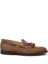 Tassel Detail Suede Loafers Brown - BRUNELLO CUCINELLI - BALAAN 1