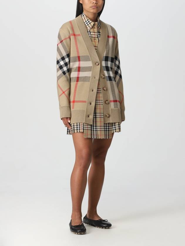 Check Technical Wool Jacquard Cardigan Archive Beige - BURBERRY - BALAAN 3