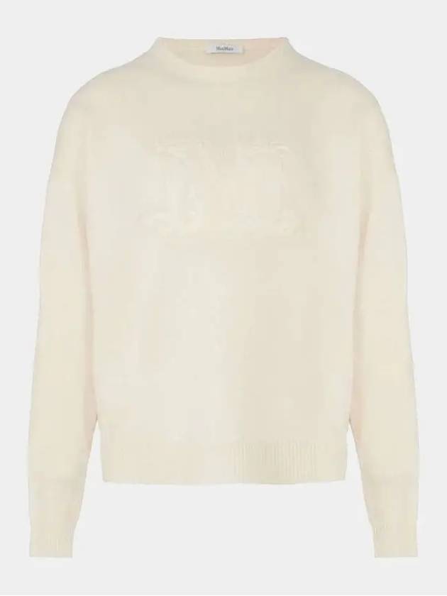 Aster M Logo Cashmere Knit Top Ivory - MAX MARA - BALAAN 2