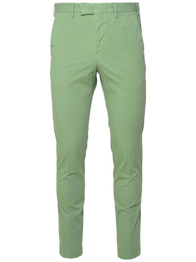 Pt01 Green Cotton Blend Pants - PT01 - BALAAN 1