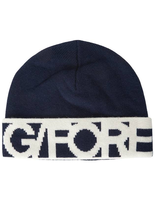 Logo Cashmere Wool Beanie Navy - G/FORE - BALAAN 2