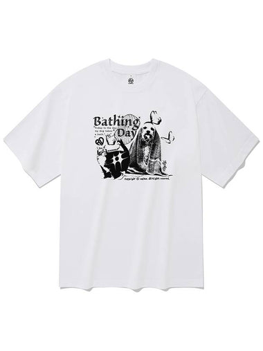 Bathing Short Sleeve T Shirt White - RADINEO - BALAAN 1