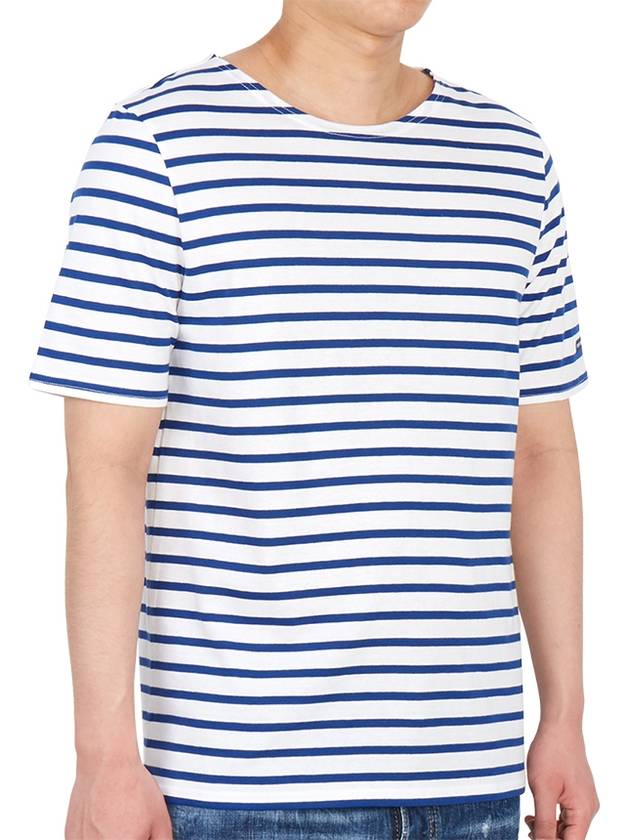 Levant Modern Striped Short Sleeve T-Shirt Blue - SAINT JAMES - BALAAN 5