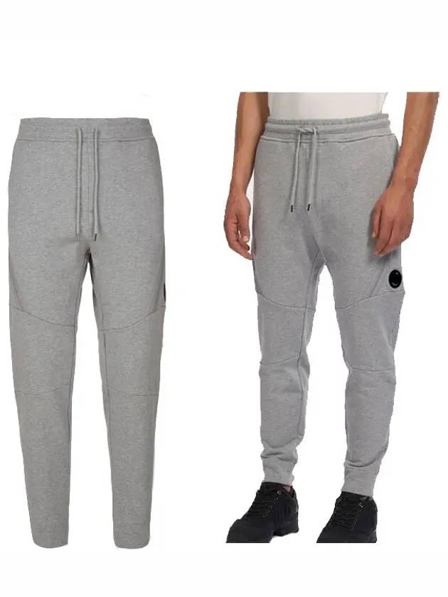 Diagonal Raised Fleece Zipped Track Pants Grey Melange - CP COMPANY - BALAAN 2