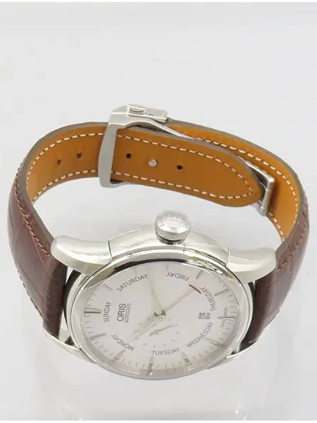 01 745 7666 4051 White Dial ARTELIER Small Second Leather Band 44MM Automatic Men s Watch - ORIS - BALAAN 3