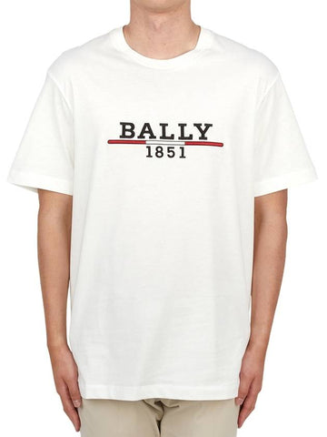 Men s short sleeve t shirt M5OU739F 7S319 10 - BALLY - BALAAN 1