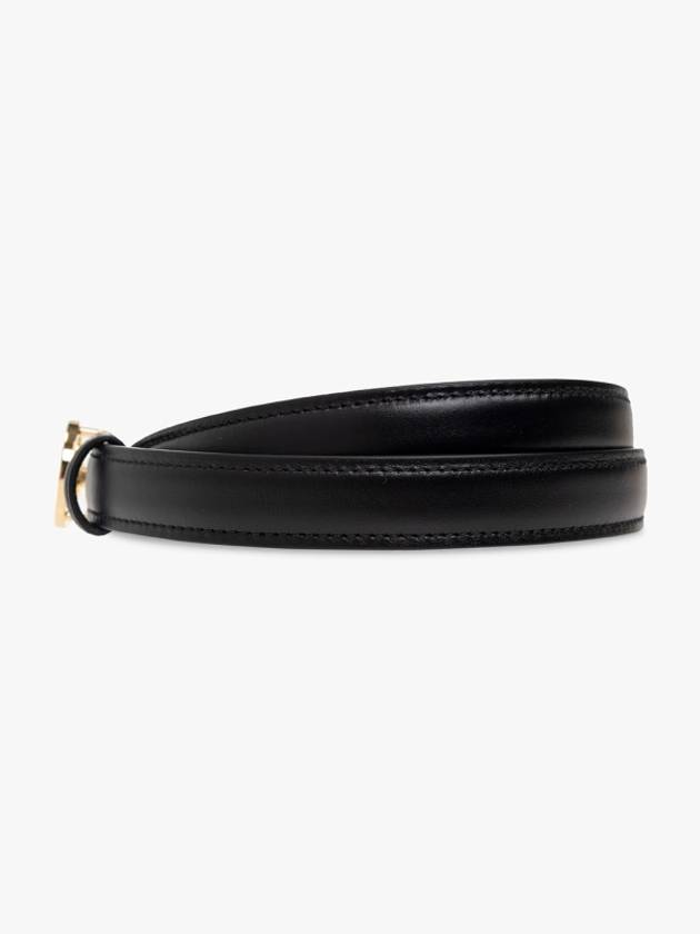 Blondie Thin Leather Belt Black - GUCCI - BALAAN 4