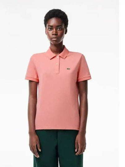 2 Button Embroidery Logo Regular Fit Polo Shirt Pink - LACOSTE - BALAAN 2