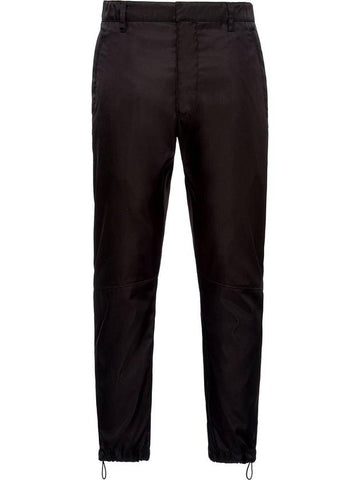 Re-Nylon Straight Pants Black - PRADA - BALAAN 1