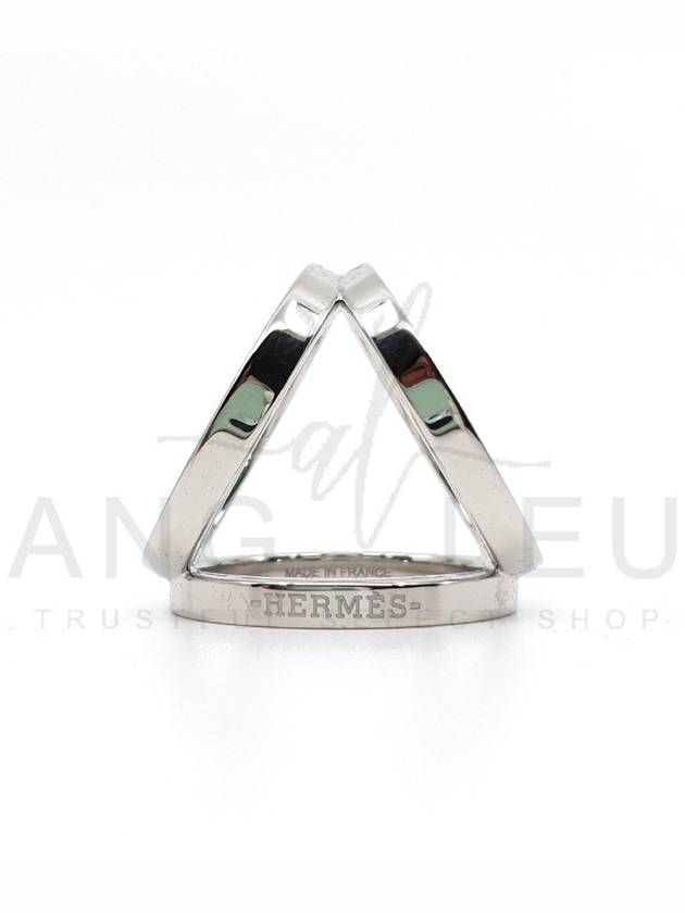 Trio Scarf Ring Silver - HERMES - BALAAN 3