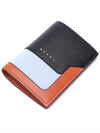 Saffiano Leather Color Block Half Wallet Black - MARNI - BALAAN 6