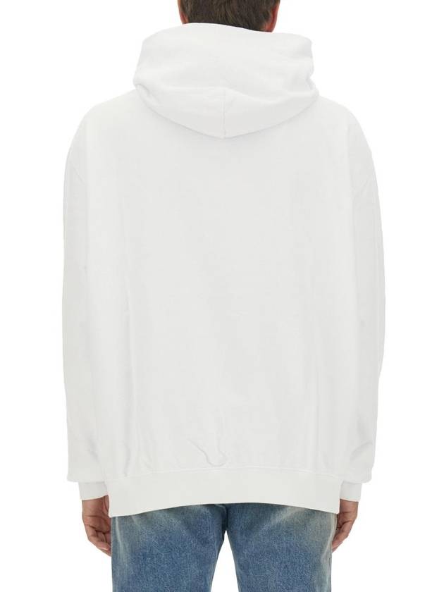 Men's Number Logo Cotton Hoodie White - MAISON MARGIELA - BALAAN 1