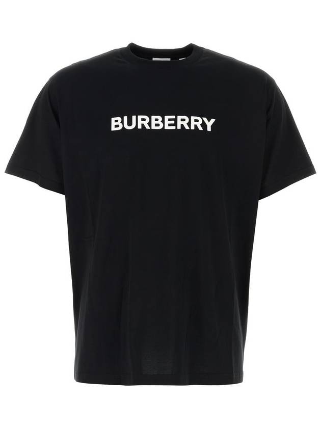 Logo Print Cotton Short Sleeve T-Shirt Black - BURBERRY - BALAAN 2