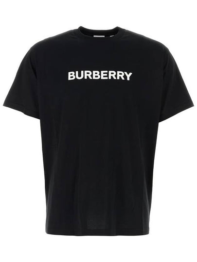 Logo Print Cotton Short Sleeve T-Shirt Black - BURBERRY - BALAAN 2