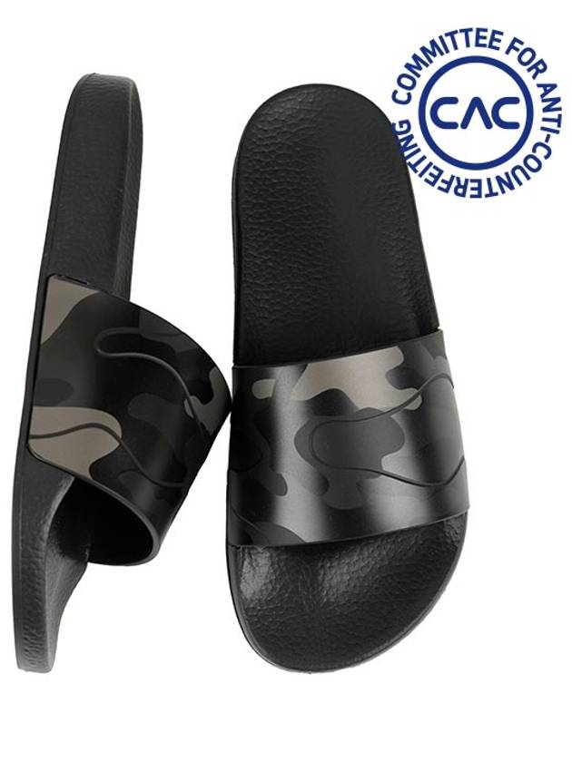 Camouflage Slippers Black - VALENTINO - BALAAN.