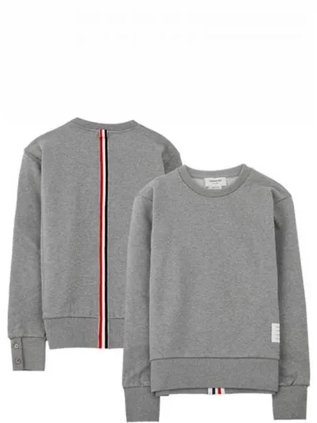 Center Back Stripe Crewneck Sweatshirt Light Grey - THOM BROWNE - BALAAN 2