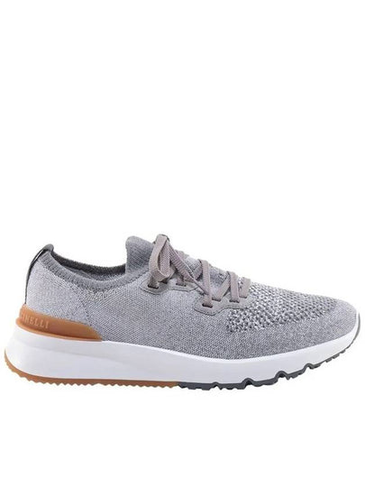 Stretch Knit Low Top Sneakers Grey - BRUNELLO CUCINELLI - BALAAN 2