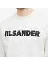 Logo Print Cotton Long Sleeve T-Shirt White - JIL SANDER - BALAAN 4