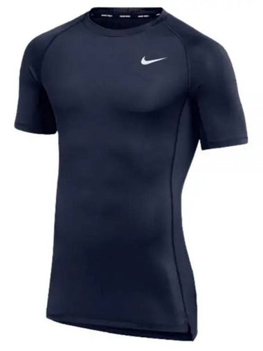 Pro Tight Short Sleeve Short Sleeve T-Shirt Navy - NIKE - BALAAN 1