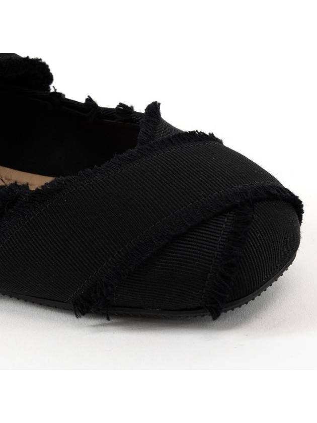 Songe Fringed Grosgrain Ballet Flats Black - DIOR - BALAAN 5